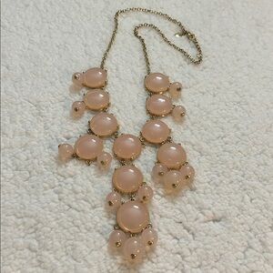J.Crew Gold and Pink Bubble Statement Necklace NWOT